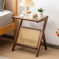 Klappbarer Rattan-Beistelltisch