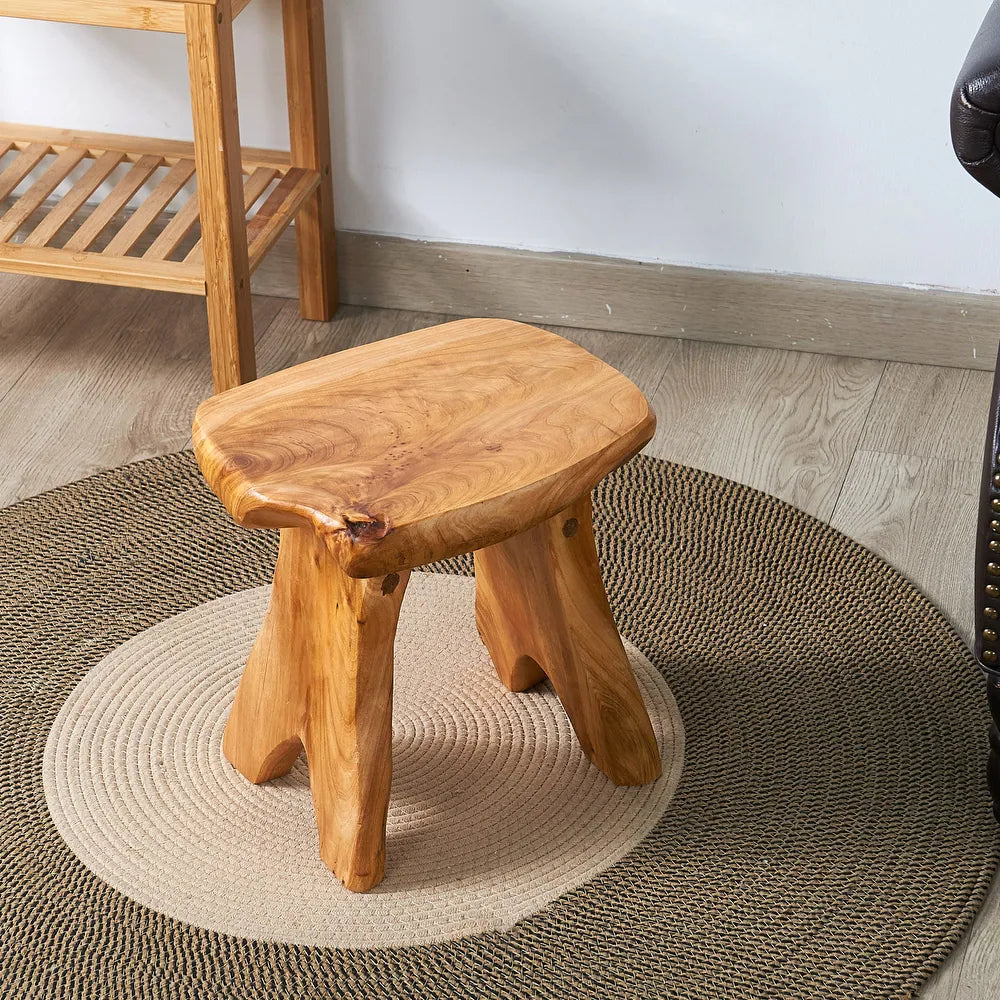 Zedernwurzel Hocker aus Massivholz