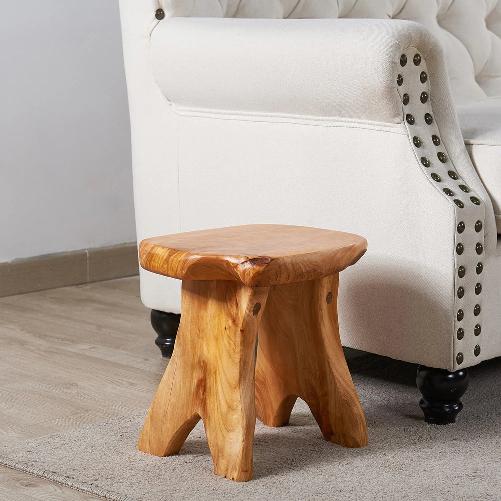 Zedernwurzel Hocker aus Massivholz