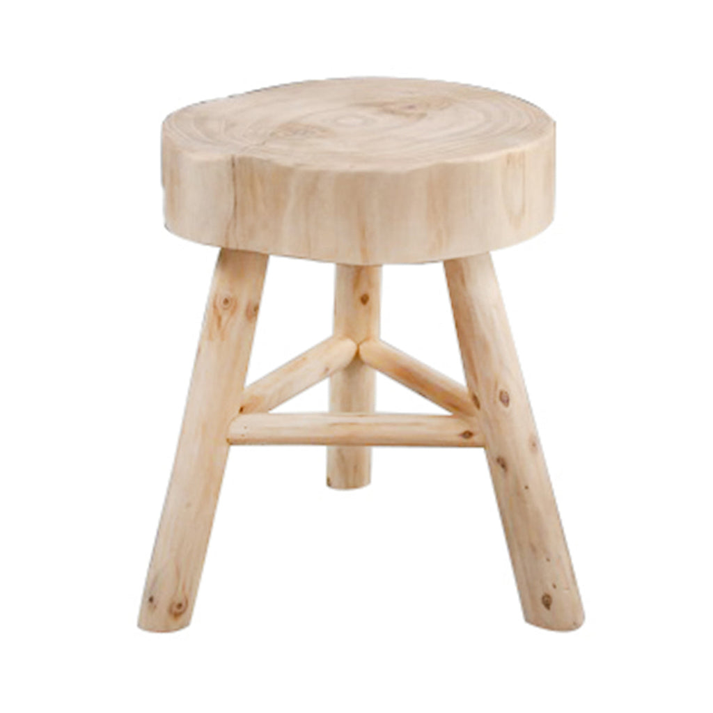 Massivholz Hocker mit organischer Rundplatte